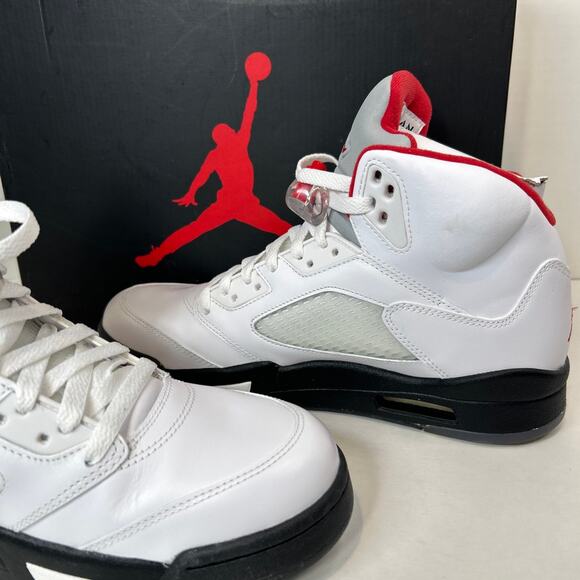 Air Jordan 5 Retro Fire Red Silver Tongue Men’s 9.5 (2012) – Style 136027-100 - Picture 7 of 16